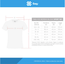 Cargar imagen en el visor de la galería, Blusa Mujer Full Print - Baxu - Jalisco - Somos Los Campeones - Azul Rey