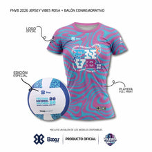 Cargar imagen en el visor de la galería, DUO OFICIAL (JERSEY + BALÓN) - FESTIVAL INFANTIL Y JUVENIL DE VOLEIBOL 2026 - VIBES - Dama - Rosa
