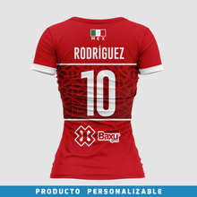 Cargar imagen en el visor de la galería, Jersey Deportivo Mujer México PERSONALIZADO - Edición Selección Mexicana - Sport Sec - Rojo