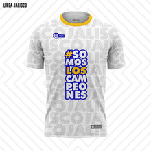 Cargar imagen en el visor de la galería, Playera Unisex Full Print - Baxu - Jalisco - SOMOS LOS CAMPEONES - Azul Rey