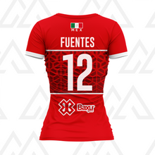 Cargar imagen en el visor de la galería, Jersey Deportivo Mujer - Baxu - Mexico - Selección Mexicana Edición Mauro Isaac Fuentes- Sport Sec - Rojo