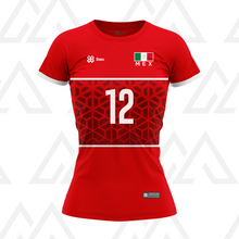 Cargar imagen en el visor de la galería, Jersey Deportivo Mujer - Baxu - Mexico - Selección Mexicana Edición Mauro Isaac Fuentes- Sport Sec - Rojo