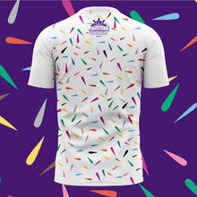 Cargar imagen en el visor de la galería, Playera Baxu - Gay Games Guadalajara - Confeti - Full Print - Blanco