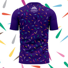 Cargar imagen en el visor de la galería, Playera Baxu - Gay Games Guadalajara - Confeti - Full Print - Morado