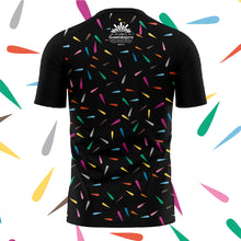 Cargar imagen en el visor de la galería, Playera Baxu - Gay Games Guadalajara - Confeti - Full Print - Negro