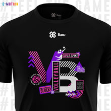 Cargar imagen en el visor de la galería, Playera Unisex Voleibol - Baxu - E Motion - Volleyphoria - Negro / Rosa