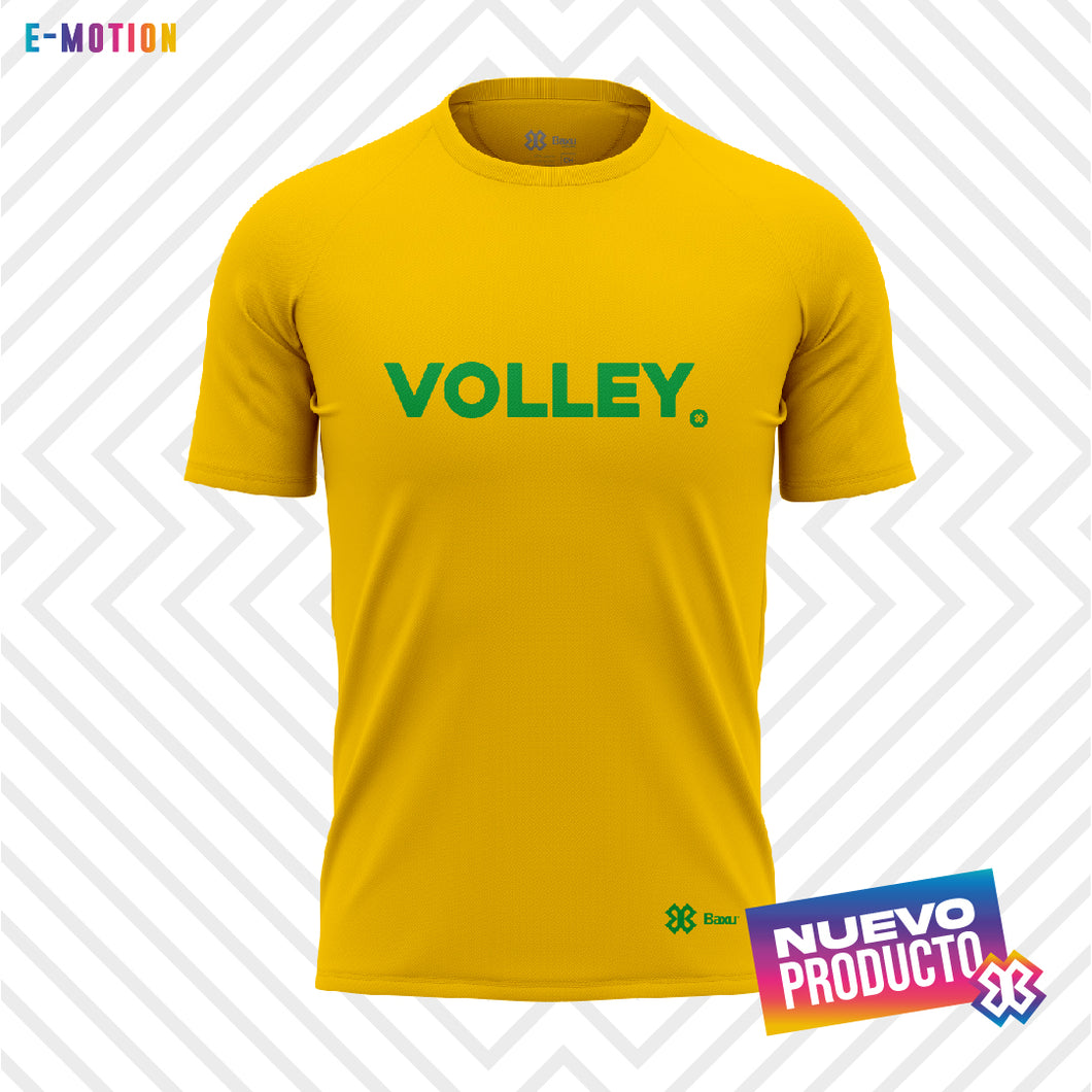 Playera Unisex Voleibol - Baxu - E Motion - Point - Amarillo