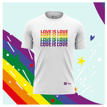 Cargar imagen en el visor de la galería, Playera Pride Baxu - LOVE IS LOVE - Blanco