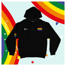 Cargar imagen en el visor de la galería, Sudadera Pride Baxu - BANDERA PRIDE - Negro