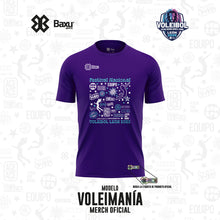Cargar imagen en el visor de la galería, Playera - Algodón - NACIONAL INFANTIL Y JUVENIL 2025 - FUSIÓN - VOLEIMANÍA - Morado