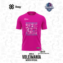 Cargar imagen en el visor de la galería, Playera - Algodón - NACIONAL INFANTIL Y JUVENIL 2025 - FUSIÓN - VOLEIMANÍA - Rosa
