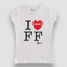 Cargar imagen en el visor de la galería, Blusa Dama Tochito - I Love Flag Football - Blanco