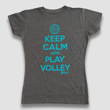 Cargar imagen en el visor de la galería, Blusa Voleibol Dama - Keep Calm and Play Volley - Gris Obscuro