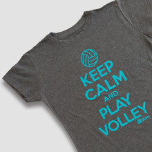 Cargar imagen en el visor de la galería, Blusa Voleibol Dama - Keep Calm and Play Volley - Gris Obscuro