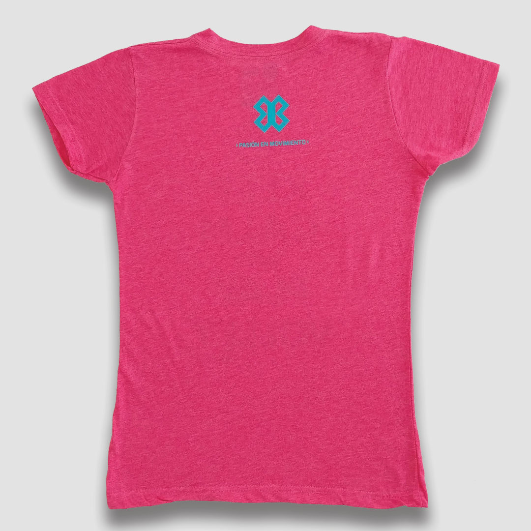 Camiseta pádel mujer rosa y azul oscuro Bidi Badu Fleur Tech Tank dark blue  berry rose Color Rosa Talla XL