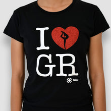 Cargar imagen en el visor de la galería, Blusa Dama Gimnasia Rítmica - I Love Rhythmic Gymnastic - Negro