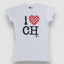 Cargar imagen en el visor de la galería, Blusa Dama Ajedrez - I Love Chess - Blanco