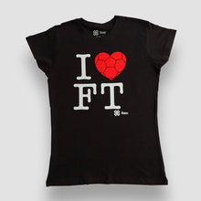 Cargar imagen en el visor de la galería, Blusa Dama Futbol - I Love Football - Negro