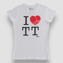 Cargar imagen en el visor de la galería, Blusa Dama Tenis de Mesa - I Love Table Tennis - Blanco