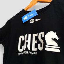 Cargar imagen en el visor de la galería, Blusa Dama Ajedrez - Show Chess - Negro