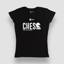 Cargar imagen en el visor de la galería, Blusa Dama Ajedrez - Show Chess - Negro