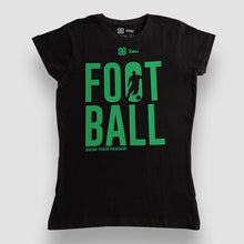 Cargar imagen en el visor de la galería, Blusa Dama Futbol - Show Football - Negro con Verde