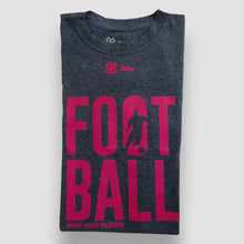 Cargar imagen en el visor de la galería, Blusa Dama Futbol - Show Football - Gris obscuro con Rosa