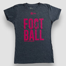 Cargar imagen en el visor de la galería, Blusa Dama Futbol - Show Football - Gris obscuro con Rosa