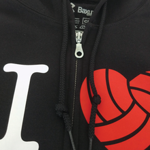 Cargar imagen en el visor de la galería, Sudadera Voleibol con cierre - I LOVE VB - Negro