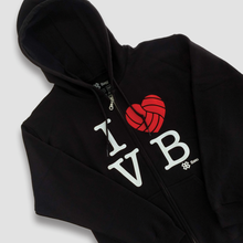 Cargar imagen en el visor de la galería, Sudadera Voleibol con cierre - I LOVE VB - Negro