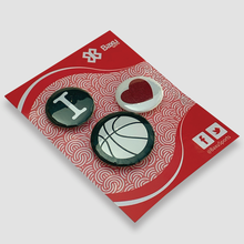 Cargar imagen en el visor de la galería, Kit de Pins Basquetbol - I Love Basketball