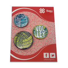 Cargar imagen en el visor de la galería, Kit de pins Voleibol - Fusión - Azul