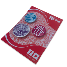 Cargar imagen en el visor de la galería, Kit de pins Voleibol - Fusión - Rosa / Morado