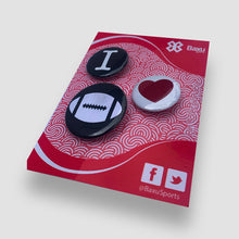 Cargar imagen en el visor de la galerĂa, Kit de Pins FĂștbol Americano - I Love American Football