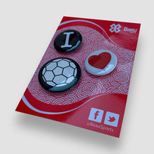 Cargar imagen en el visor de la galería, Kit Pins Futbol - I Love Football