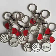 Cargar imagen en el visor de la galería, Llavero Voleibol - I love Volleyball - Plateado