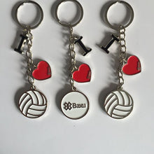 Cargar imagen en el visor de la galería, Llavero Voleibol - I love Volleyball - Plateado