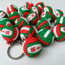 Cargar imagen en el visor de la galería, Llavero Voleibol - Balón Baxu - Verde/Rojo