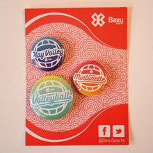 Cargar imagen en el visor de la galería, Kit de pins Voleibol - Mintonette Volleyball