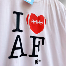 Cargar imagen en el visor de la galerĂa, Playera Unisex FĂștbol Americano - I Love American Football - Blanco