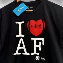 Cargar imagen en el visor de la galerĂa, Playera Unisex FĂștbol Americano - I Love American Football - Negro