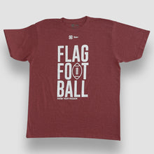 Cargar imagen en el visor de la galería, Playera Unisex Tochito - Show Flag Football - Rojo Jaspe