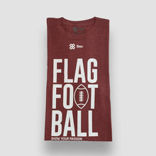 Cargar imagen en el visor de la galería, Playera Unisex Tochito - Show Flag Football - Rojo Jaspe