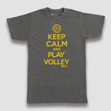 Cargar imagen en el visor de la galería, Playera Voleibol Unisex - Keep Calm and Play Volley - Gris Obscuro
