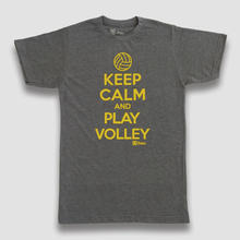 Cargar imagen en el visor de la galería, Playera Voleibol Unisex - Keep Calm and Play Volley - Gris Obscuro