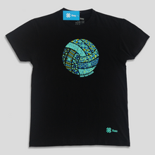 Cargar imagen en el visor de la galería, Playera Voleibol Unisex - Balón Textura - Negro