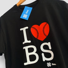 Cargar imagen en el visor de la galería, Playera Unisex Béisbol - I Love Baseball - Negro