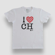 Cargar imagen en el visor de la galería, Playera Unisex Ajedrez - I Love Chess - Blanco