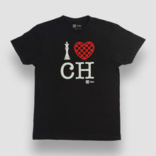 Cargar imagen en el visor de la galería, Playera Unisex Ajedrez - I Love Chess - Negro