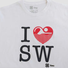 Cargar imagen en el visor de la galería, Playera Unisex Natación - I Love Swimming - Blanco